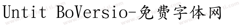 Untit BoVersio字体转换